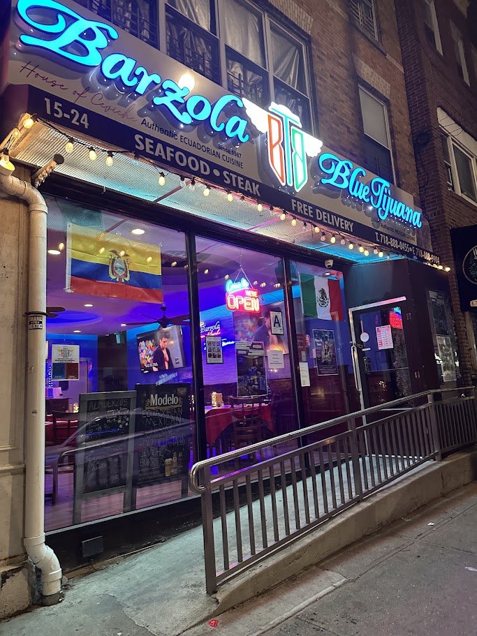 Restaurant exterior on College Point Boulevard.